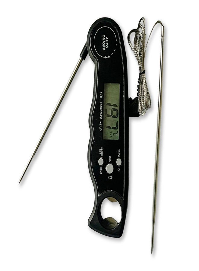 JREEPEE Meat Thermometer Digital, Instant Read Food Thermometer with Dual Probe, Backlight LCD Display,Kitchen Accessories for Outdoor Cooking, Candy Making, BBQ Grill Essentials,Calibration Function - Image 1